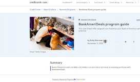 
							         BankAmeriDeals® program guide - Credit Cards								  
							    