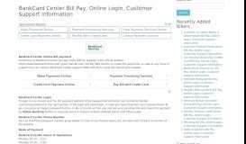 
							         BankCard Center Bill Pay, Online Login, Customer Support ...								  
							    