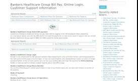 
							         Bankers Healthcare Group Bill Pay, Online Login, Customer ...								  
							    