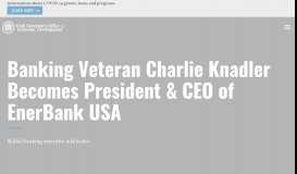 
							         Banking Veteran Charlie Knadler Becomes President & CEO of ...								  
							    