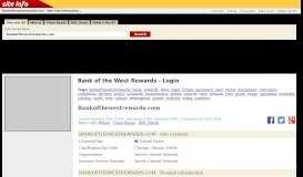 
							         Bankofthewestrewards.com: Bank of the West Rewards - Login								  
							    