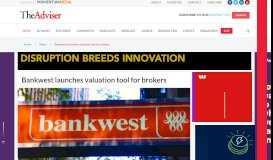 
							         Bankwest launches valuation tool for brokers - The Adviser								  
							    