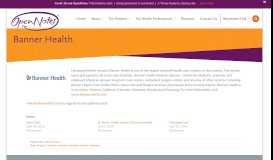 
							         Banner Health - OpenNotes								  
							    