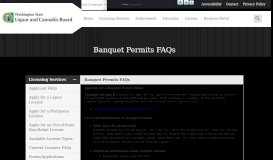 
							         Banquet Permits FAQs | Washington State Liquor and Cannabis Board								  
							    