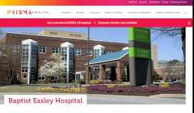 
							         Baptist Easley Hospital - Prisma Health - Upstate								  
							    