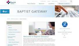 
							         Baptist Gateway Montgomery, Alabama (AL), Baptist Health								  
							    