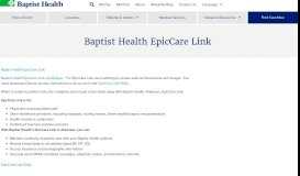 
							         Baptist Health EpicCare Link | Baptist Health								  
							    