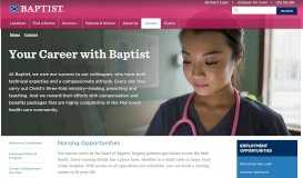 
							         Baptist Health Systems in Jackson, MS | Careers | Employee Benefits								  
							    
