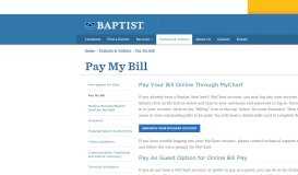 
							         Baptist Health Systems in Jackson, MS | Patient Billing | Pay Your Bill ...								  
							    
