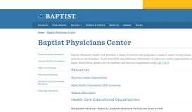 
							         Baptist Health Systems in Jackson, MS | Physician Tools Links								  
							    