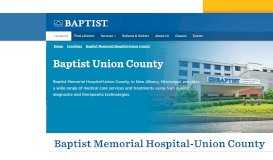 
							         Baptist Memorial Hospital-Union County - Baptist Memorial Health Care								  
							    
