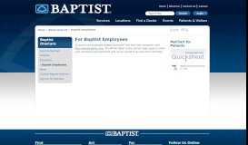 
							         Baptist OneCare: Employee Resources - Baptist Memorial Health Care								  
							    