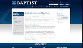 
							         Baptist OneCare: Physicians								  
							    