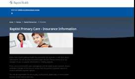 
							         Baptist Primary Care Insurance Information | Baptist Health ...								  
							    