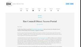 
							         Bar Council Direct Access Portal | Institute of Barristers' Clerks								  
							    