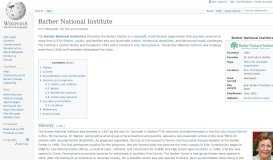 
							         Barber National Institute - Wikipedia								  
							    