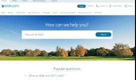 
							         Barclays Help, Support & Contacts | Barclays								  
							    