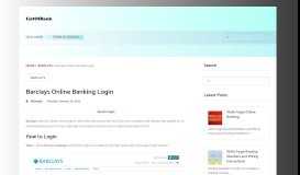 
							         Barclays Online Banking Login - Banking Services Information								  
							    