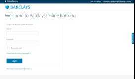 
							         Barclays - Welcome to Barclays Online Banking								  
							    