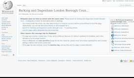 
							         Barking and Dagenham London Borough Council - Wikipedia								  
							    