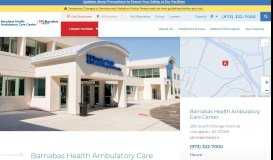 
							         Barnabas Health Ambulatory Care Center |New Jersey Health System								  
							    