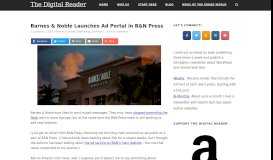 
							         Barnes & Noble Launches Ad Portal in B&N Press | The Digital Reader								  
							    