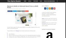 
							         Barnes & Noble to Rebrand Nook Press as B&N Press | The Digital ...								  
							    