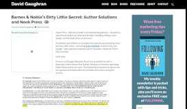 
							         Barnes & Noble's Dirty Little Secret: Author Solutions and Nook Press ...								  
							    
