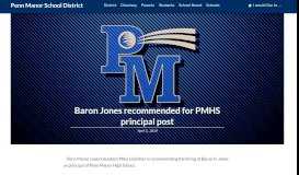 
							         Baron Jones recommended for PMHS principal post – Penn Manor ...								  
							    