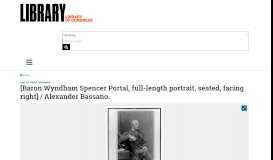 
							         [Baron Wyndham Spencer Portal, full-length portrait, seated, facing ...								  
							    