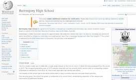 
							         Barrenjoey High School - Wikipedia								  
							    