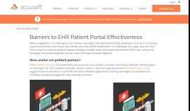 
							         Barriers to EHR Patient Portal Effectiveness - Accusoft								  
							    