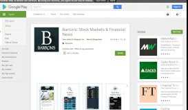 
							         Barron's: Stock Markets & Financial News - Apps on Google Play								  
							    