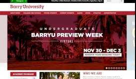 
							         Barry University, Miami Shores, Florida								  
							    