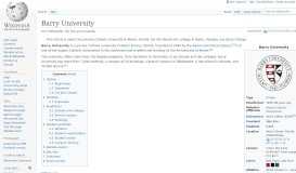 
							         Barry University - Wikipedia								  
							    