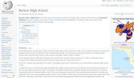 
							         Bartow High School - Wikipedia								  
							    