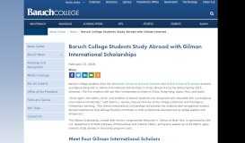 
							         Baruch College Students Study Abroad with								  
							    
