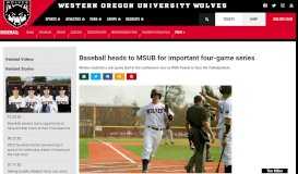
							         Baseball heads to MSUB for important four-game series - Western ...								  
							    