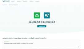 
							         Basecamp 2 integration and workflow automation | Workato								  
							    