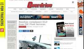 
							         Baseline compliance ELD from ISE Fleet Services - Overdrive Magazine								  
							    