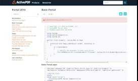 
							         Basic Portal: ActivePDF Portal - C# Code - ActivePDF Examples								  
							    
