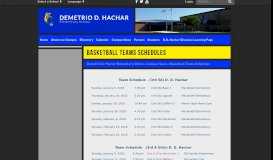 
							         Basketball Teams Schedules - Demetrio D. Hachar Elementary School								  
							    