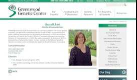 
							         Bassett, Lori - The Greenwood Genetic Center								  
							    