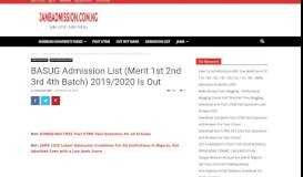 
							         BASUG Releases 2018/2019 1st 2nd 3rd 4th Batch JAMB Admission ...								  
							    