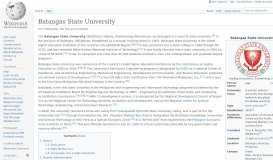 
							         Batangas State University - Wikipedia								  
							    