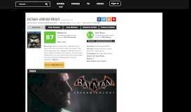 
							         Batman: Arkham Knight for PlayStation 4 Reviews - Metacritic								  
							    