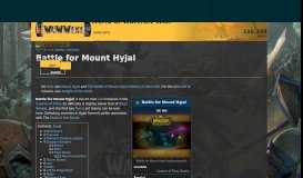 
							         Battle for Mount Hyjal | WoWWiki | FANDOM powered by Wikia								  
							    