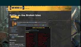 
							         Battle on the Broken Isles | WoWWiki | FANDOM powered by Wikia								  
							    