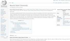 
							         Bauchi State University - Wikipedia								  
							    
