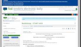 
							         Bauleistung - 371607-2018 - TED Tenders Electronic Daily								  
							    